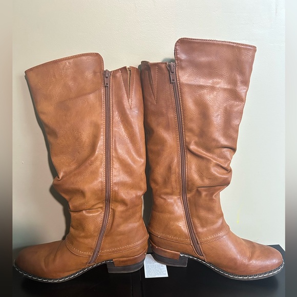 Rieker Brown Riding Boots with Sherpa Lining, Size 39 US 8.5 - Picture 6 of 11